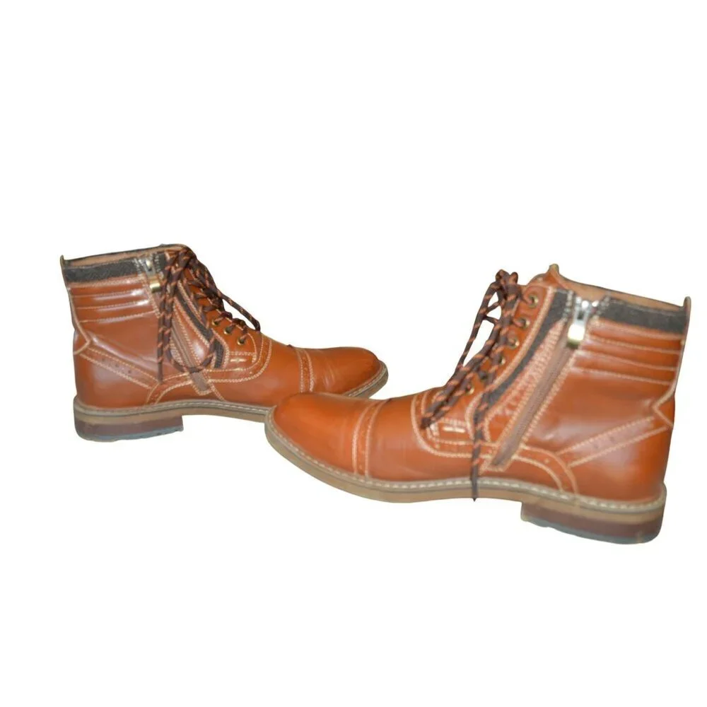 Arkbird Men's Chelsea Brown Boots Leather Chukka Ankle Size 9.5 Classy Comfort